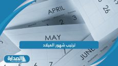 ترتيب شهور الميلاد